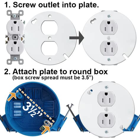 round lighting junction box convert duplex|4 round ceiling box installation.